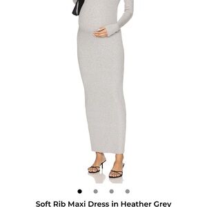 Heather Grey Long Sleeve Maternity dress